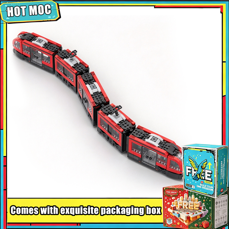 Lego Set Creator - 879PCS MOC Motorized Downtown Streetcar Tram