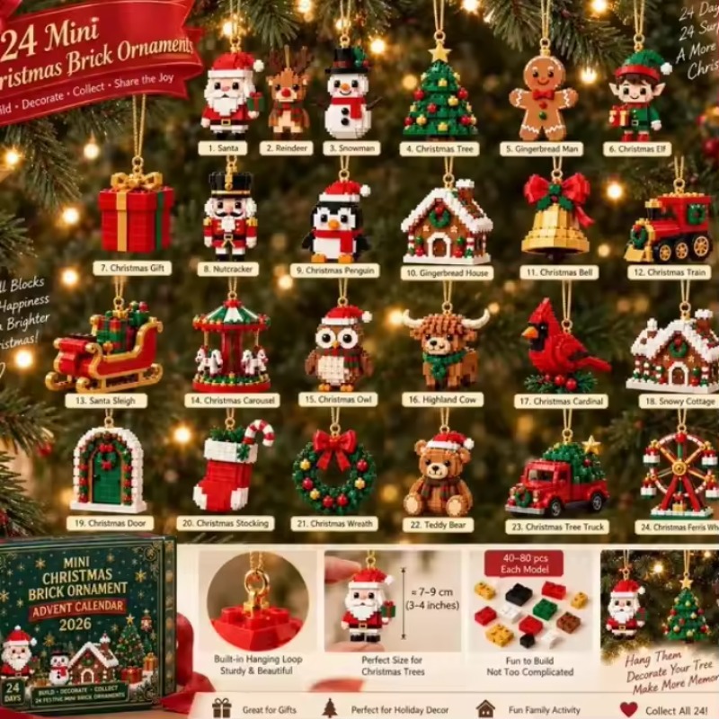24-Day Christmas Brick Ornamen - огляд і ціна Building Block Mini