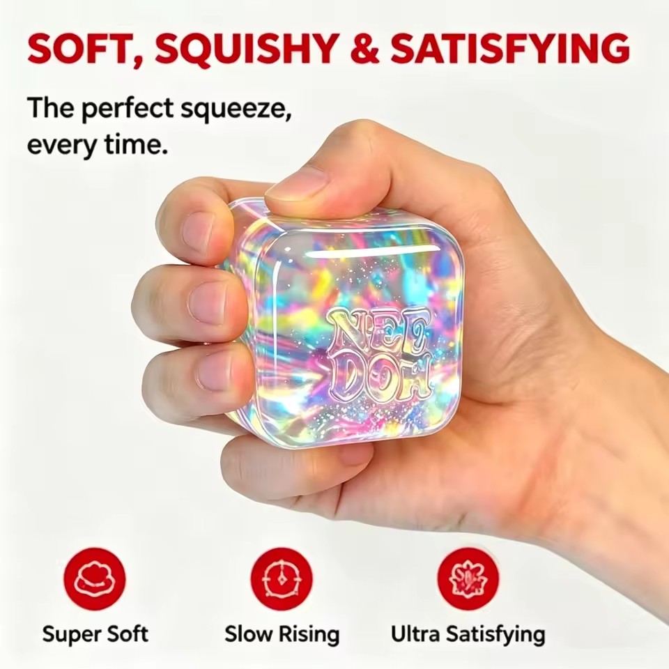 Nee Doh Holographic Ribbon Nic - огляд і ціна Fidget Cube Original